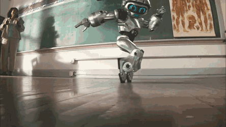 人工智能机器人在跳太空舞步